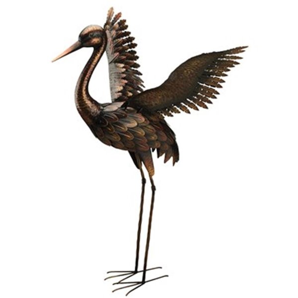 Regal Art & Gift Regal Art & Gift 256804 41 in. Bronze Crane Wings UP Bird Statue 256804